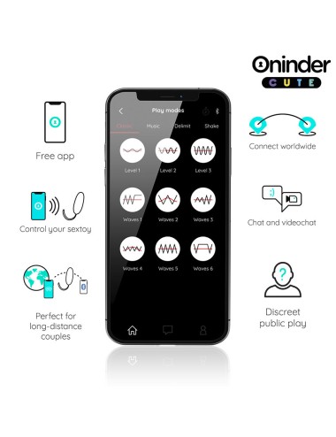 ONINDER CUTE - LOVE PLEASURE VIBRO-ROTATING SILICONE GEM EGG - FREE WORLDWIDE APP