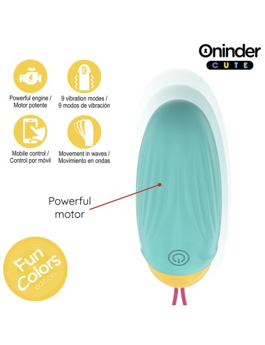 ONINDER CUTE - LOVE PLEASURE VIBRO-ROTATING SILICONE GEM EGG - FREE WORLDWIDE APP