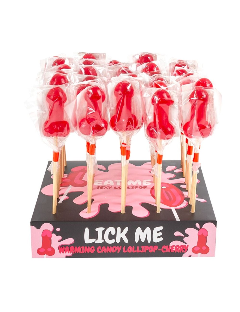SECRETPLAY - CHERRY CANDY PENIS LOLLIPOP DISPLAY WITH SPICY HEAT EFFECT (40 UNITS) SECRETPLAY - CHERRY CANDY PENIS LOLLIPOP DISPLAY WITH SPICY HEAT EFFECT (40 UNITS)