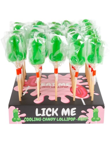 SECRETPLAY - MINT CANDY PENIS LOLLIPOP DISPLAY WITH COLD EFFECT (40 UNITS)