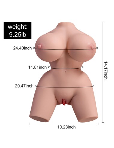 XISE - FRIEDA REALISTIC FEMALE TORSO WITH VIBRATION 36 CM