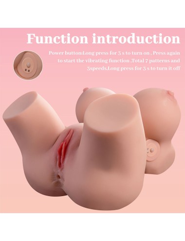 XISE - FRIEDA REALISTIC FEMALE TORSO WITH VIBRATION 36 CM