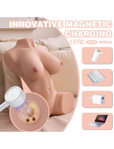 XISE - DANIA THRUSTING REALISTIC TORSO WITH FEMALE VIBRATION 52 CM