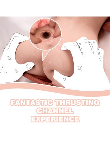 XISE - TINY THRUSTING REALISTIC TORSO WITH FEMALE VIBRATION 40 CM