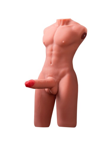 XISE - JASON HALF BODY REALISTIC MALE TORSO WITH THRUSTING AND VIBRATION 55 CM