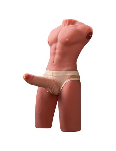 XISE - JASON HALF BODY REALISTIC MALE TORSO WITH THRUSTING AND VIBRATION 55 CM