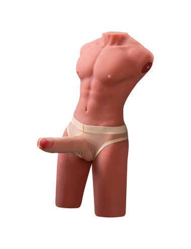 XISE - JASON HALF BODY REALISTIC MALE TORSO WITH THRUSTING AND VIBRATION 55 CM