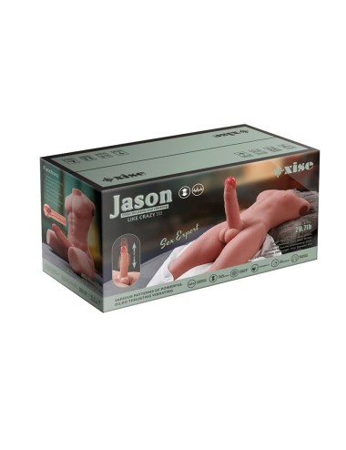 XISE - JASON HALF BODY REALISTIC MALE TORSO WITH THRUSTING AND VIBRATION 55 CM