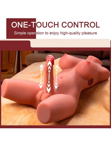 XISE - MIAH LADY BOY FEMALE TORSO WITH DILDO WITH VIBRATION AND THRUSTING 55 CM