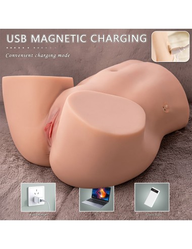 XISE - ETHEL THRUSTING REALISTIC VAGINA MASTURBATOR WITH MULTI-POSITION VIBRATION