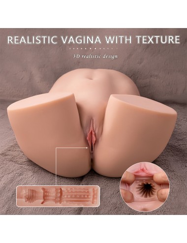 XISE - ETHEL THRUSTING REALISTIC VAGINA MASTURBATOR WITH MULTI-POSITION VIBRATION