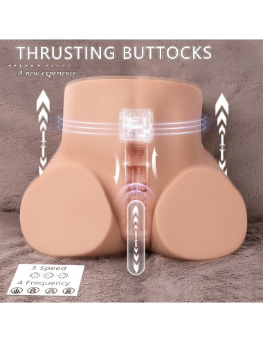 XISE - ETHEL THRUSTING REALISTIC VAGINA MASTURBATOR WITH MULTI-POSITION VIBRATION