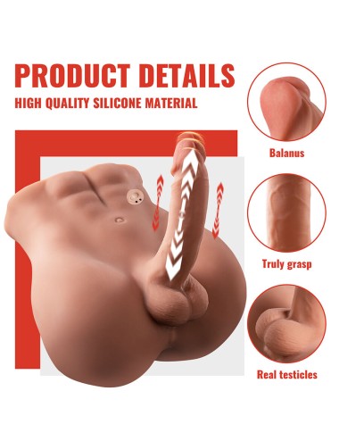 XISE - BERTLETT DILDO ASS REALISTIC DILDO AND ANUS MASTURBATOR FRONT POSITION WITH THRUSTING 18 CM