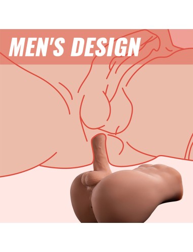 XISE - BERTLETT DILDO ASS REALISTIC DILDO AND ANUS MASTURBATOR FRONT POSITION WITH THRUSTING 18 CM