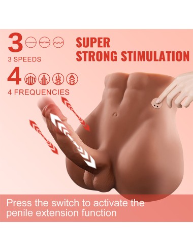 XISE - BERTLETT DILDO ASS REALISTIC DILDO AND ANUS MASTURBATOR FRONT POSITION WITH THRUSTING 18 CM