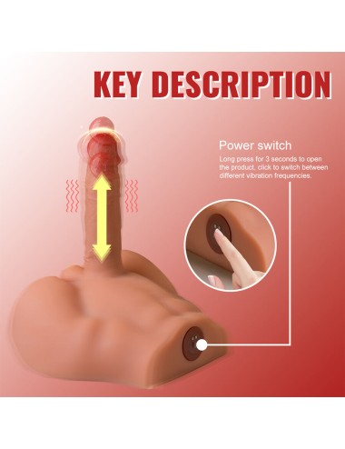 XISE - PEEL DILDO ASS REALISTIC DILDO MASTURBATOR FRONT POSITION WITH THRUSTING 17.5 CM