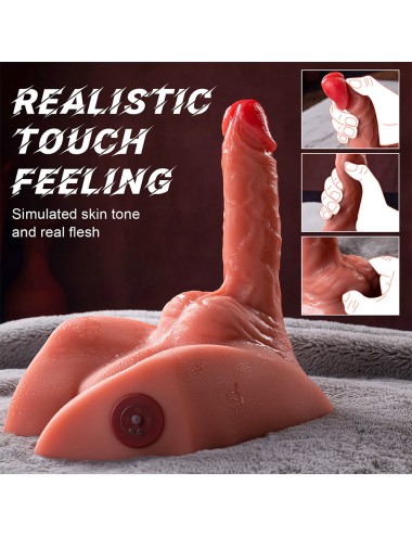 XISE - MICHAEL REALISTIC DILDO AND ANUS MASTURBATOR WITH THRUSTING 15 CM