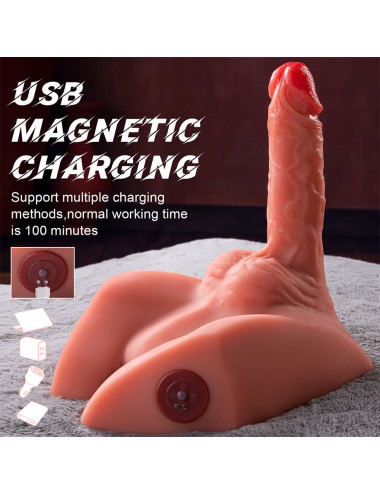 XISE - MICHAEL REALISTIC DILDO AND ANUS MASTURBATOR WITH THRUSTING 15 CM