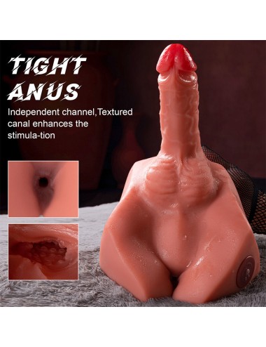 XISE - MICHAEL REALISTIC DILDO AND ANUS MASTURBATOR WITH THRUSTING 15 CM