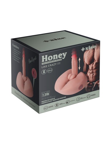 XISE - HONEY REALISTIC DILDO MASTURBATOR WITH VIBRATION 25 CM