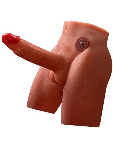 XISE - JASON REALISTIC DILDO MASTURBATOR WITH THRUSTING AND VIBRATION 17 CM