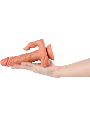 SHEQU - JULIAN DILDO AND CLITORIS STIMULATOR WITH VIBRATION AND REMOTE CONTROL 16 CM