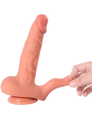 SHEQU - HAYDEN DILDO AND CLITORIS STIMULATOR WITH VIBRATION AND REMOTE CONTROL 16 CM