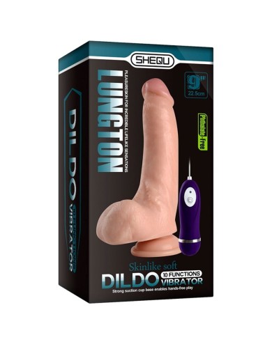 SHEQU - LUNGTON VIBRATOR DILDO WITH REMOTE CONTROL 22.5 CM
