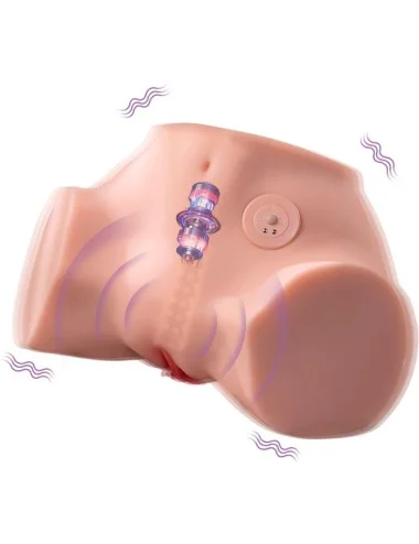 XISE - FENNIE SHAKING REALISTIC MULTIPOSITION VAGINA AND ANUS MASTURBATOR WITH VIBRATION