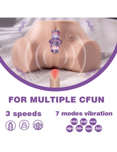 XISE - FENNIE SHAKING REALISTIC MULTIPOSITION VAGINA AND ANUS MASTURBATOR WITH VIBRATION
