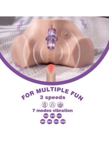 XISE - FENNIE SHAKING REALISTIC MULTIPOSITION VAGINA AND ANUS MASTURBATOR WITH VIBRATION