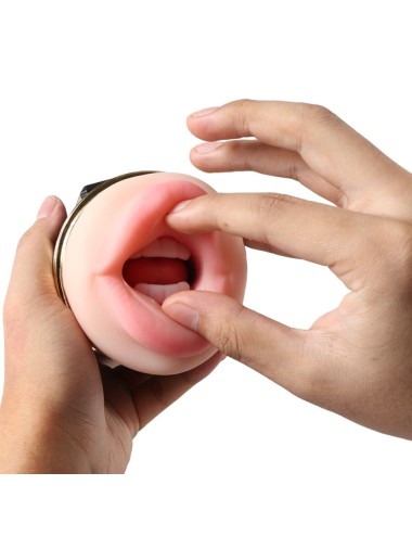 SHEQU - KAY DOUBLE MASTURBATOR WITH DUAL MOUTH AND VAGINA VIBRATION
