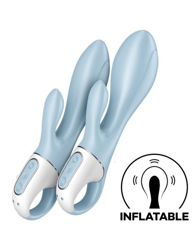 SATISFYER - AIR PUMP BUNNY 1 INFLATABLE RABBIT VIBRATOR BLUE