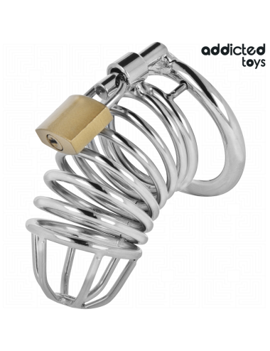 ADDICTED TOYS LOCKED - IRON CELL METAL PENIS CAGE 4 CM SIZE S