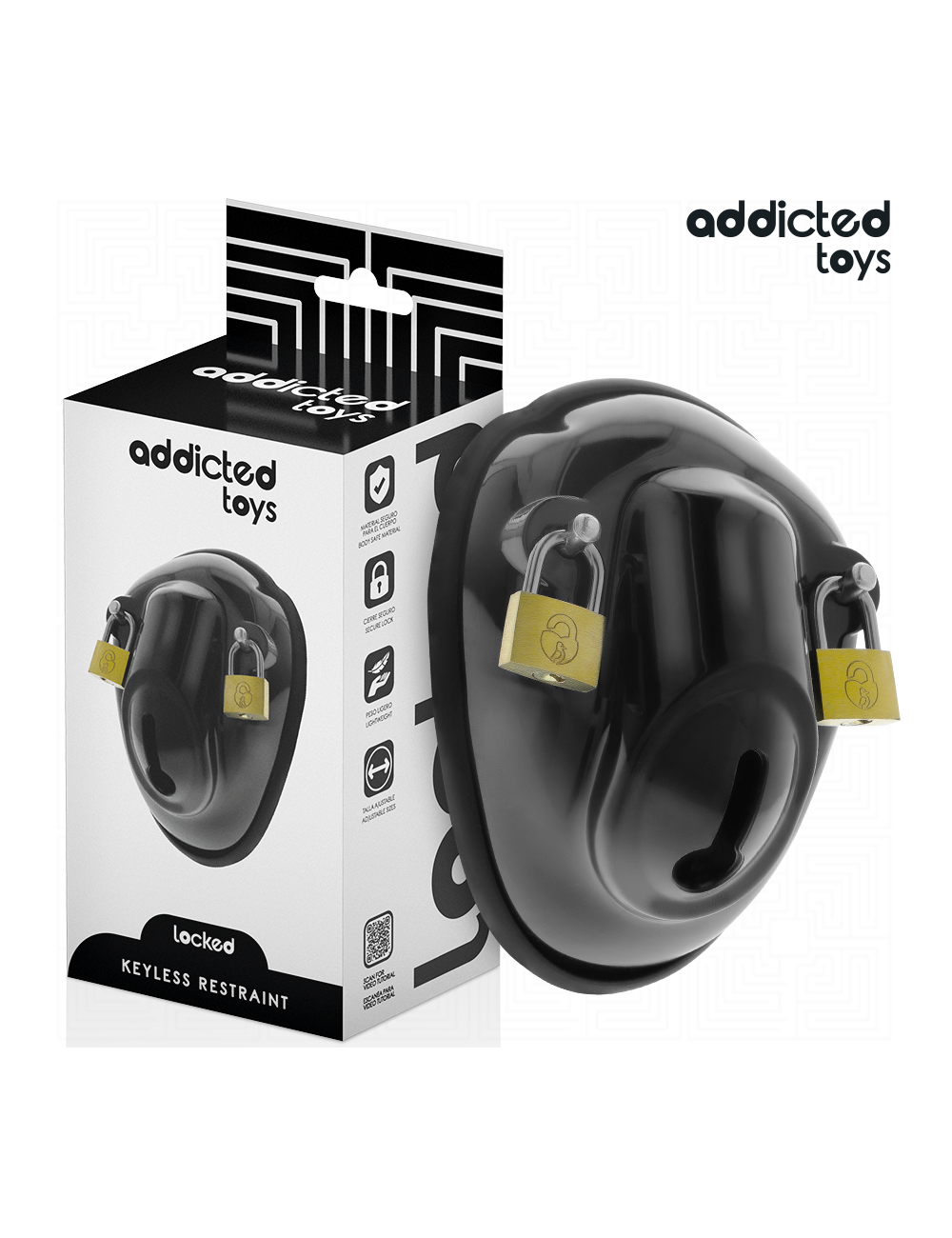 ADDICTED TOYS LOCKED - KEYLESS RESTRAINT PENIS CAGE 11.5 CM ADDICTED TOYS LOCKED - KEYLESS RESTRAINT PENIS CAGE 11.5 CM