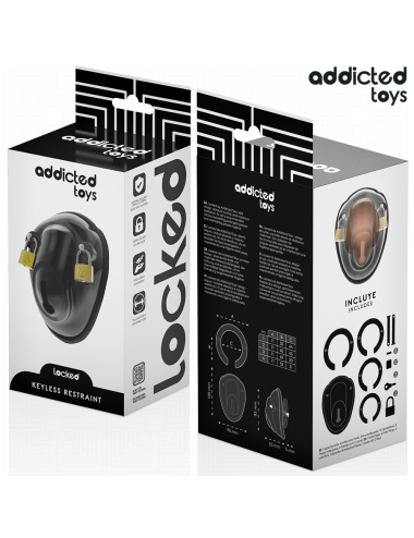 ADDICTED TOYS LOCKED - KEYLESS RESTRAINT PENIS CAGE 11.5 CM