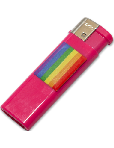 PRIDE - LIGHTER FUSCIA WITH LGBT FLAG