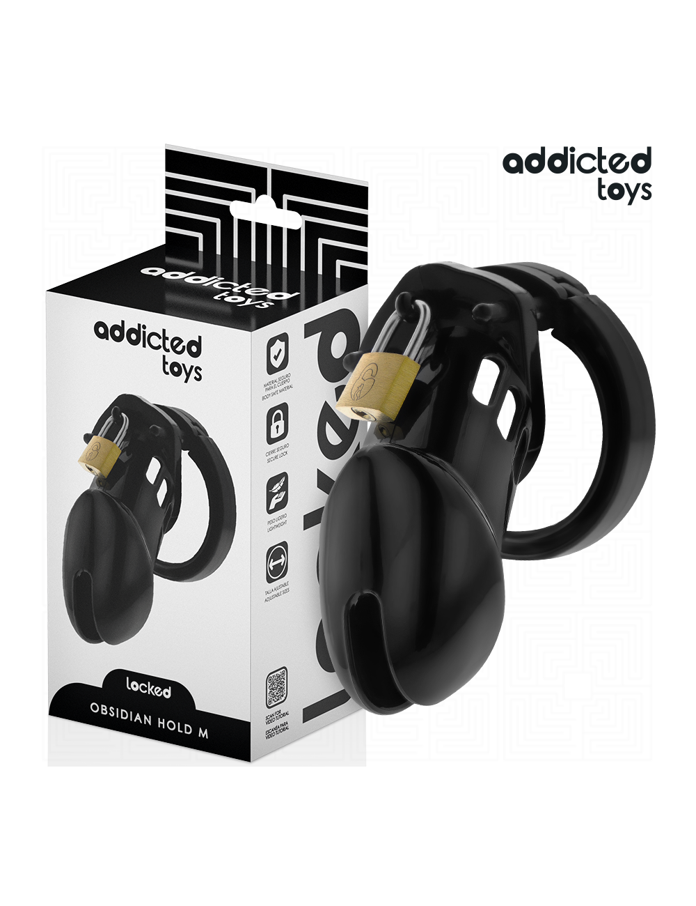 ADDICTED TOYS LOCKED - OBSIDIAN HOLD PENIS CAGE SIZE M ADDICTED TOYS LOCKED - OBSIDIAN HOLD PENIS CAGE SIZE M