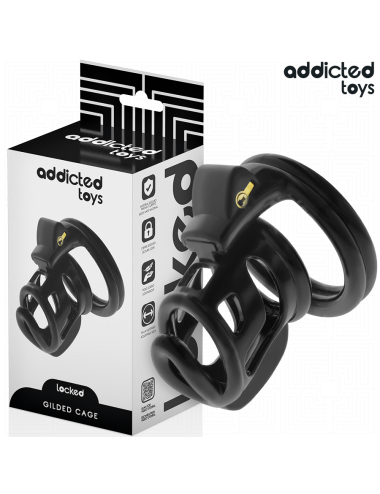 ADDICTED TOYS LOCKED - GILDEN CAGE SILICONE PENIS CAGE 8.5 CM