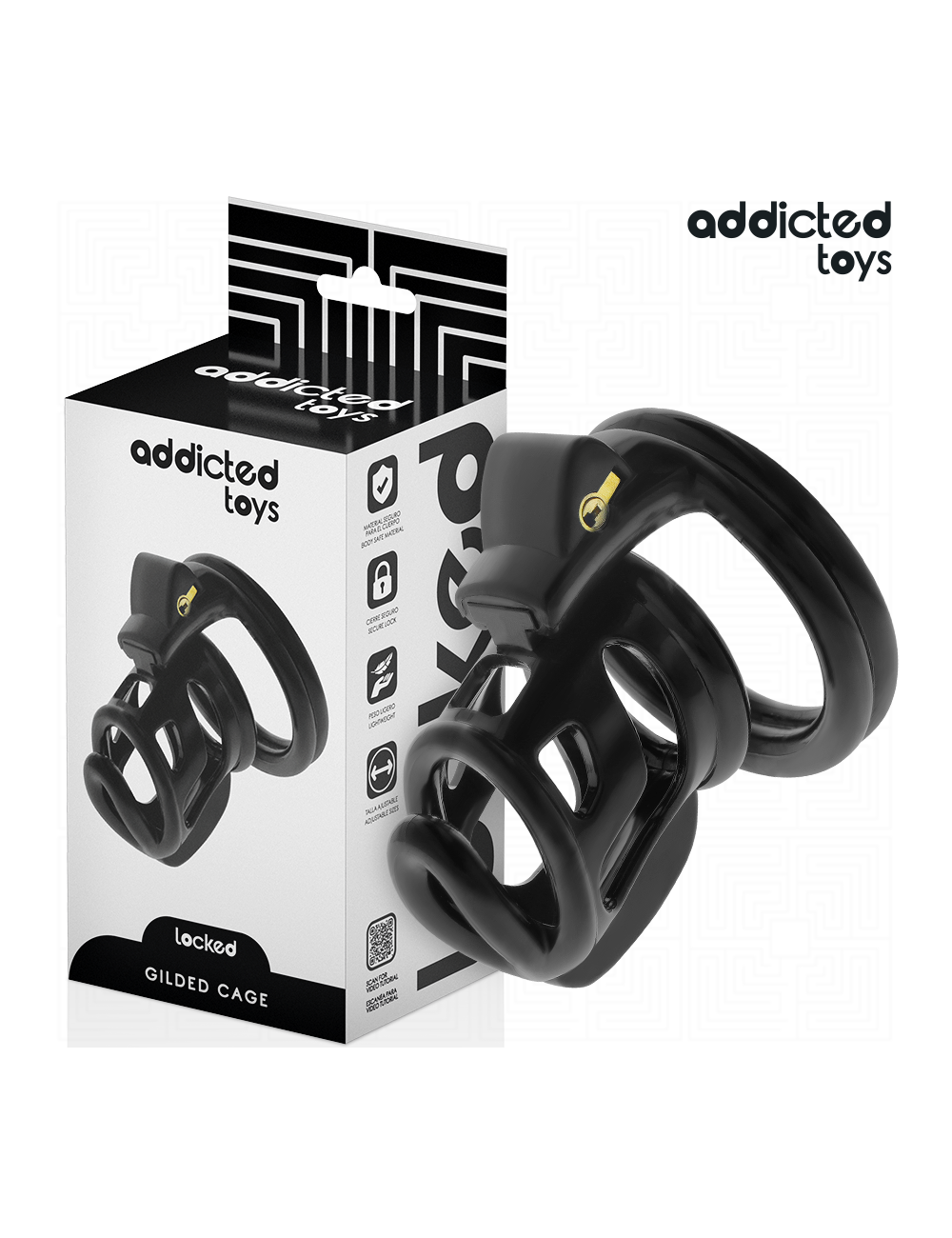 ADDICTED TOYS LOCKED - GILDEN CAGE SILICONE PENIS CAGE 8.5 CM ADDICTED TOYS LOCKED - GILDEN CAGE SILICONE PENIS CAGE 8.5 CM