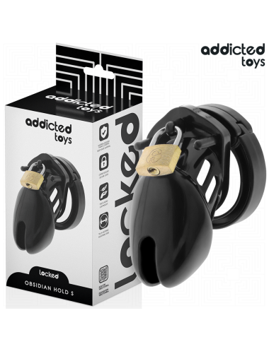 ADDICTED TOYS LOCKED - OBSIDIAN HOLD PENIS CAGE SIZE S