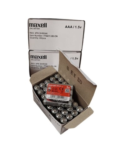 MAXELL - BATTERY SALINA MANGANESO AAA R03 RETRACTIL*4