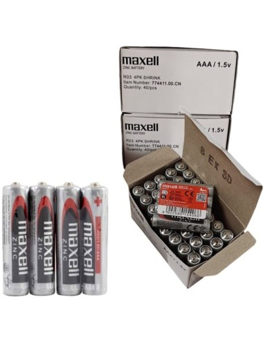 MAXELL - BATTERY SALINA MANGANESO AAA R03 RETRACTIL*4