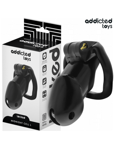 ADDICTED TOYS LOCKED - MINDNIGHT CELL PENIS CAGE SIZE L