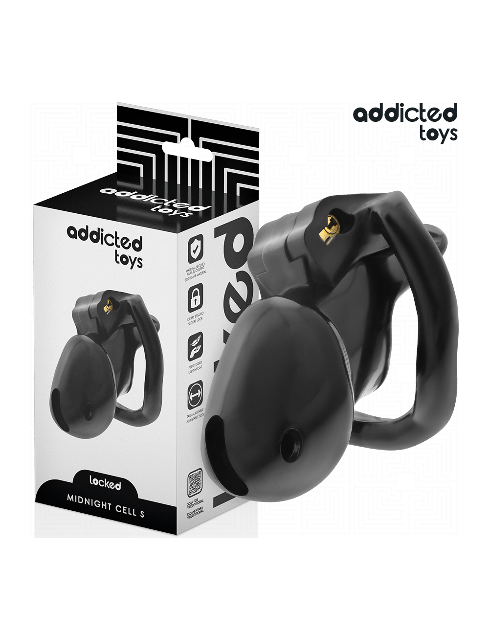 ADDICTED TOYS LOCKED - MINDNIGHT CELL PENIS CAGE SIZE S 4.8 CM