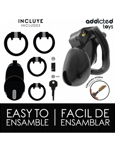 ADDICTED TOYS LOCKED - MINDNIGHT CELL PENIS CAGE SIZE S 4.8 CM