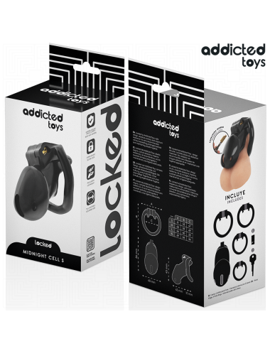 ADDICTED TOYS LOCKED - MINDNIGHT CELL PENIS CAGE SIZE S 4.8 CM