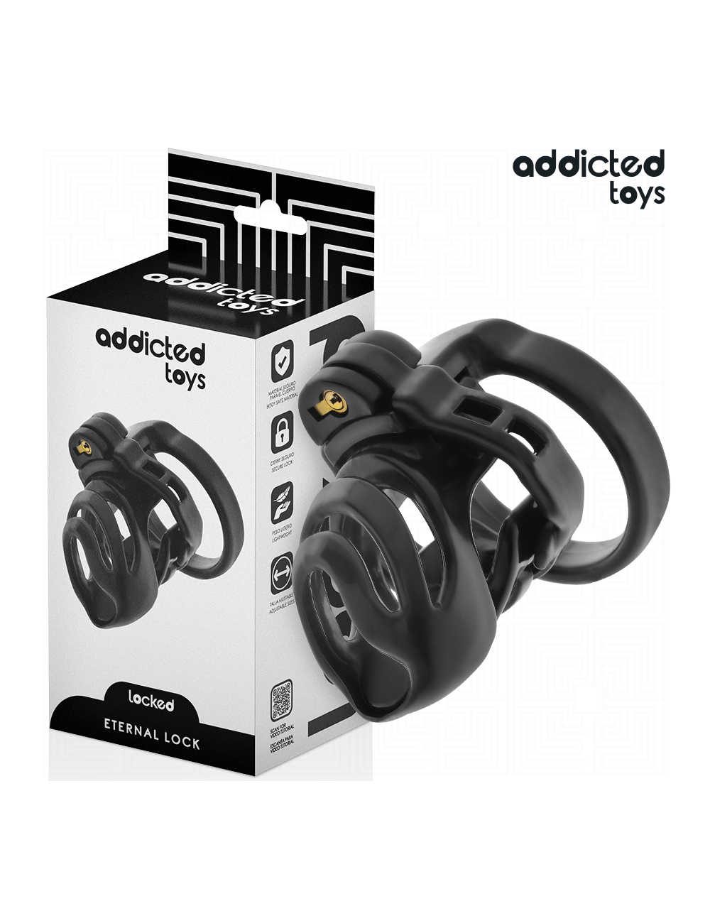 ADDICTED TOYS LOCKED - ETERNAL LOCK PENIS CAGE 9 CM