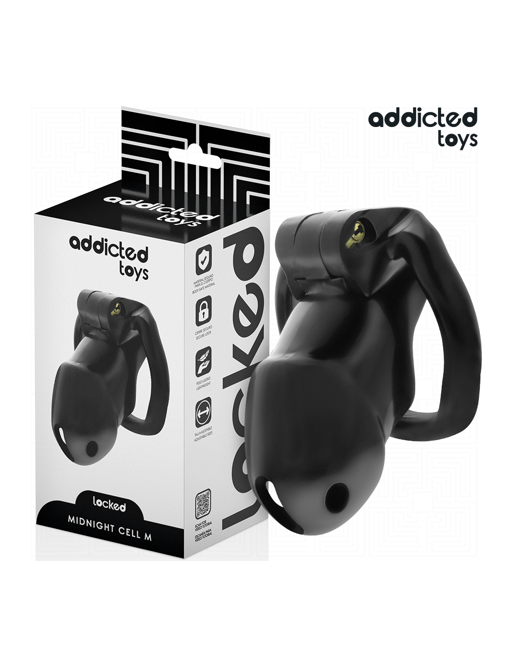 ADDICTED TOYS LOCKED - MINDNIGHT CELL PENIS CAGE 4.2 CM SIZE M ADDICTED TOYS LOCKED - MINDNIGHT CELL PENIS CAGE 4.2 CM SIZE M