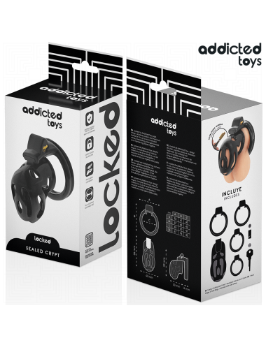ADDICTED TOYS LOCKED - SEALED CRYPT PENIS CAGE 8 CM